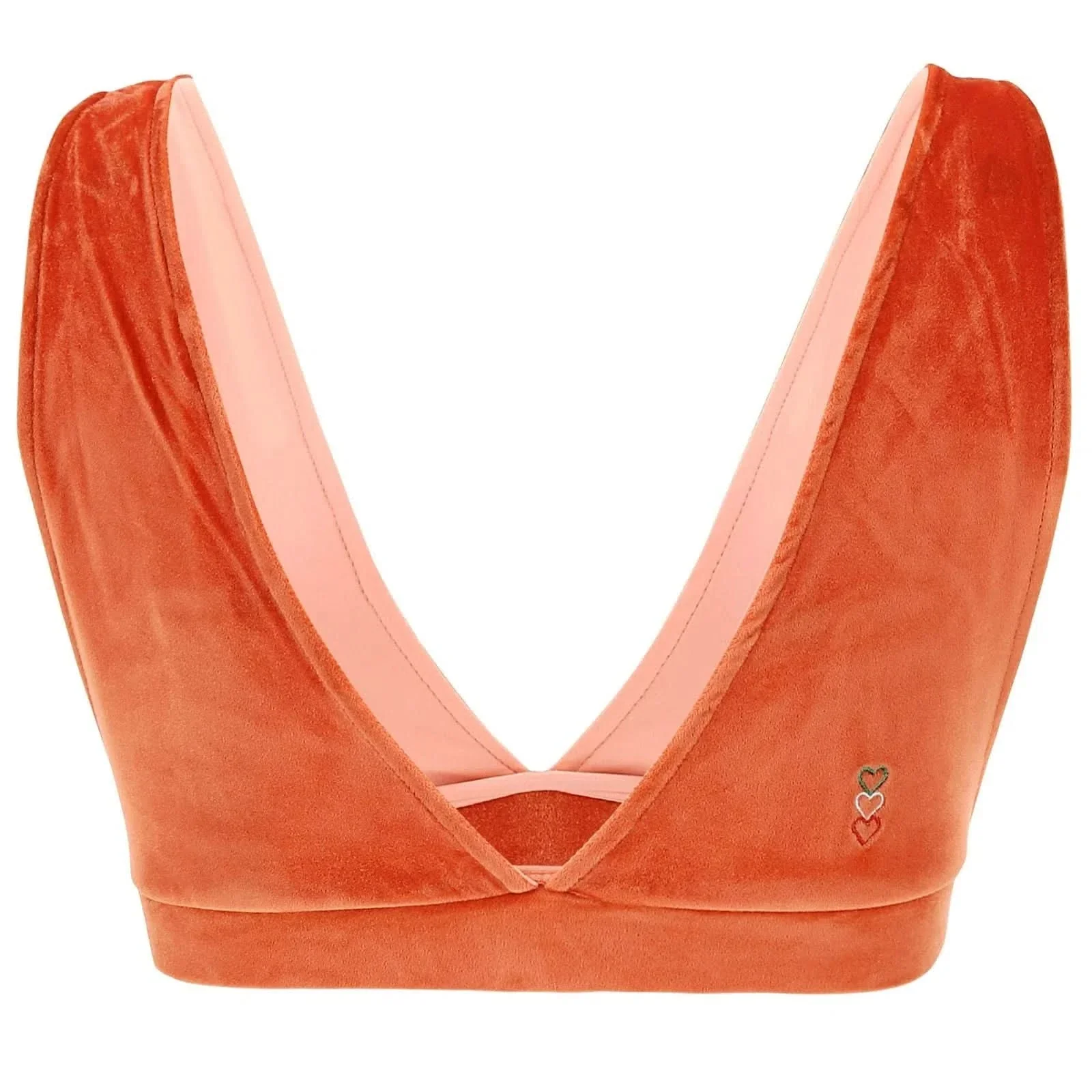 Deep V chenille top - Orange - Image 5