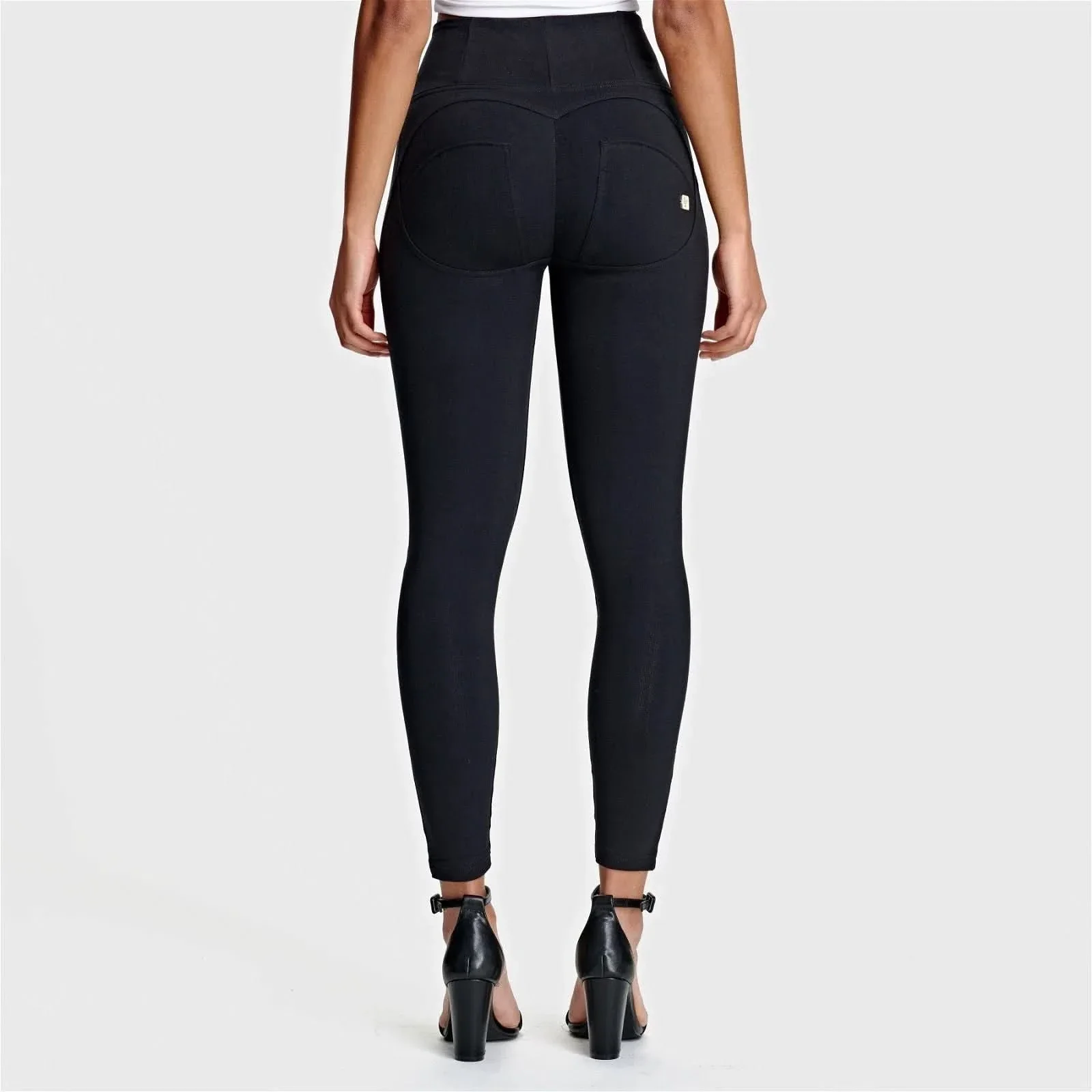 WRUP Fashion - High Waisted - 7/8 Length - Black - Image 4