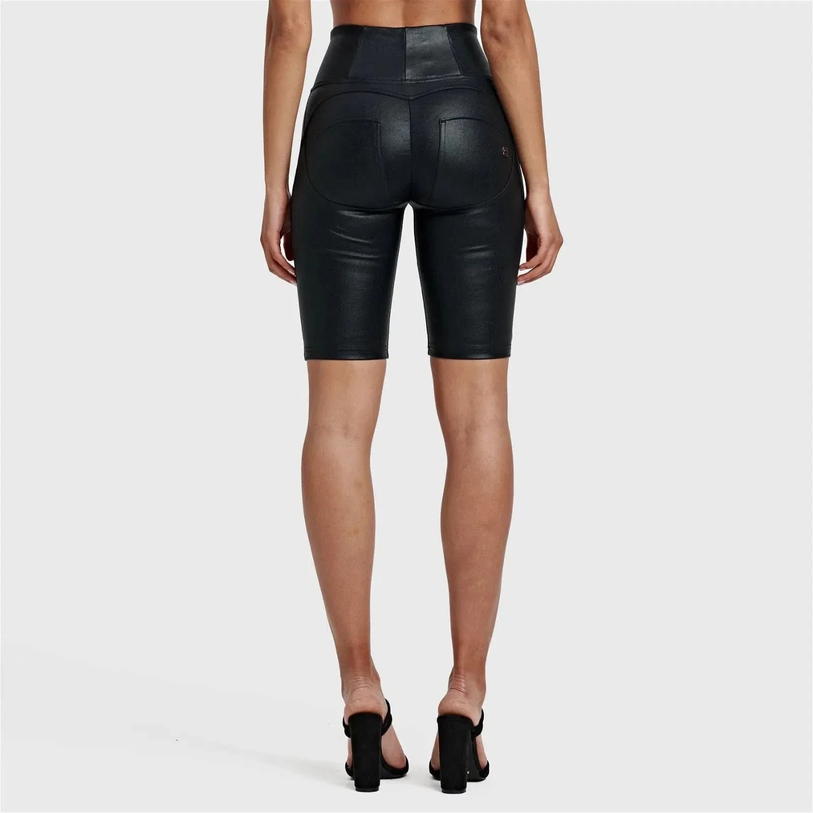 WRUP Metallic Lurex - High Waisted - Biker Shorts - Midnight Black - Image 5