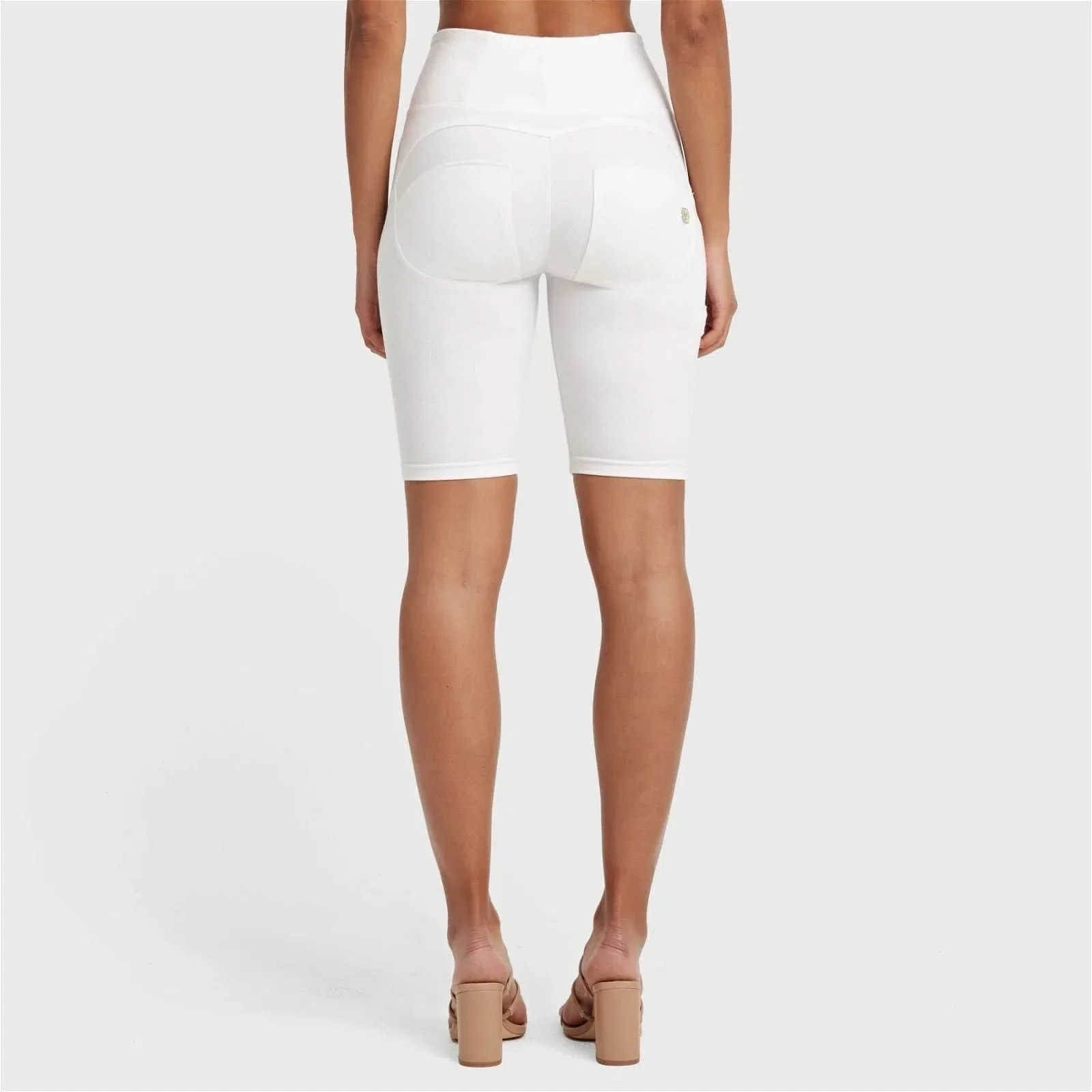 WRUP Drill Limited Edition - High Waisted - Biker Shorts - White - Image 4